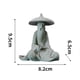 thumbnail image 3 of Accesorios de adorno de escultura de resina de pescador tradicional pa , duraderos pa sala de Yoga con detalles de apiencia texturizada, Delgada Colco Estatua al aire libre, 3 of 8