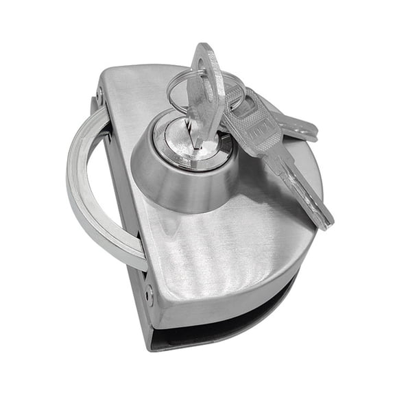 Frameless Glass Door Lock With for Key Stainless Steel Anti-Theft Bolt Locks