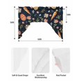 thumbnail image 5 of Easter Eggs Swag Valances for Windows, Small Curtains Drapes, Carrots Spring Daisy Botanical Rustic Dark Blue Kitchen Window Curtains Over Sink Window Treatment Valance for Bedroom/Bathroom 56"x36", 5 of 5