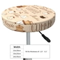 thumbnail image 4 of Daiia Coffee Time Stool Covers Round,Round Bar Stool Covers Waterproof Bar Chair Covers Washable Stool Cushion Slipcover for 12-14 Inch Chair-14 inch, 4 of 7