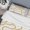 thumbnail image 4 of Designart 'Golden Chain Necklace' Mid-Century Modern Duvet Cover Set, 4 of 4