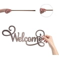 thumbnail image 3 of Welcome Wood Cutout Sign Word Sculpture Wood Sign Unfinished Laser Cut Wooden Welcome Wall Art Decoration Hanging Rustic for Home Porch Wedding Party Classroom Farmhouse 6x12Inch Colorful, 3 of 9