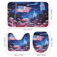 thumbnail image 3 of Independence Day Of The United States Flag Bathroom Sets with Shower Curtain And Rugs, Incl with 12 Hooks，Toilet Lid Oval Rug, 3 of 8