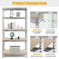 thumbnail image 3 of Costway 4 PCS 5-Tier Metal Storage Shelves 73'' Garage Rack W/Adjustable Shelves Silver, 3 of 10