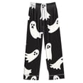 thumbnail image 4 of QIUOMBBP Womens Halloween Pajamas Matching Set Cute Long Sleeve Sleepwear Soft Outfits Button Up Loungewear 2 Piece Sets, Black, XXXL, 4 of 5