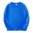 thumbnail image 3 of Toddler Kids Baby Boy Girl Long Sleeve Sweatshirt Casual Shirt Thin Pullover Infant Crewneck Sport Tops Basic Tee Shirt Fall Winter Pullover T-Shirts Crewneck Tops 2-3 Years Blue T Shirts, 3 of 9