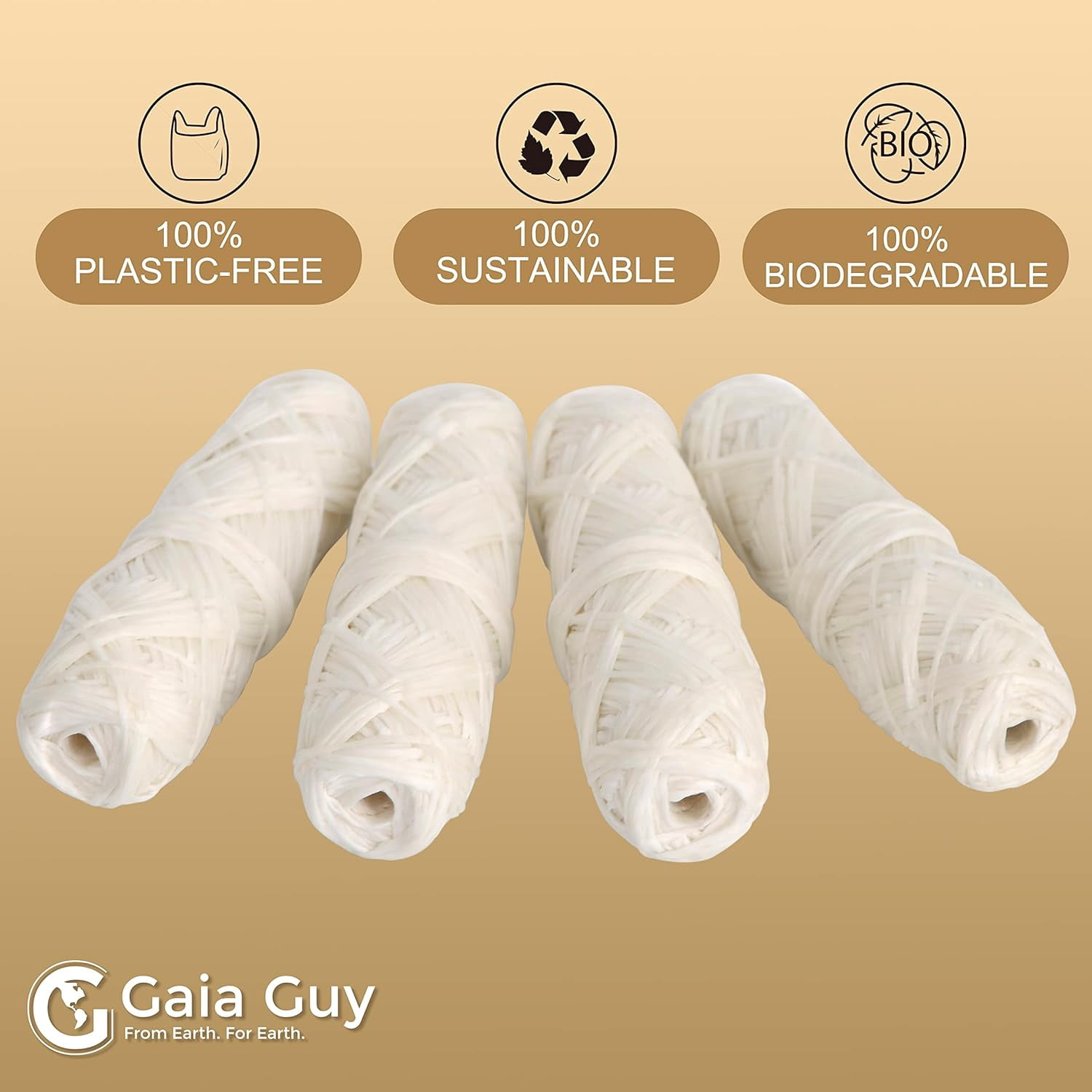 Silk Dental Floss Refills | Unscented Natural Silk | 4 Rolls 33-yard | Compostable, Sustainable, and Biodegradable Silk Dental Floss with Eco-friendly Packaging