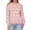 ZA Pink, variant on Womens Valentines Sweater Sweet Heart Crewneck Knit Sweater Long Sleeve Cute Jacquard Pullover Top Winter Pink L