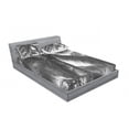 thumbnail image 3 of Ambesonne Grey Fitted Sheet & Pillow Sham Set, Coconut Palms Tropical, Twinxl, Black, 3 of 3
