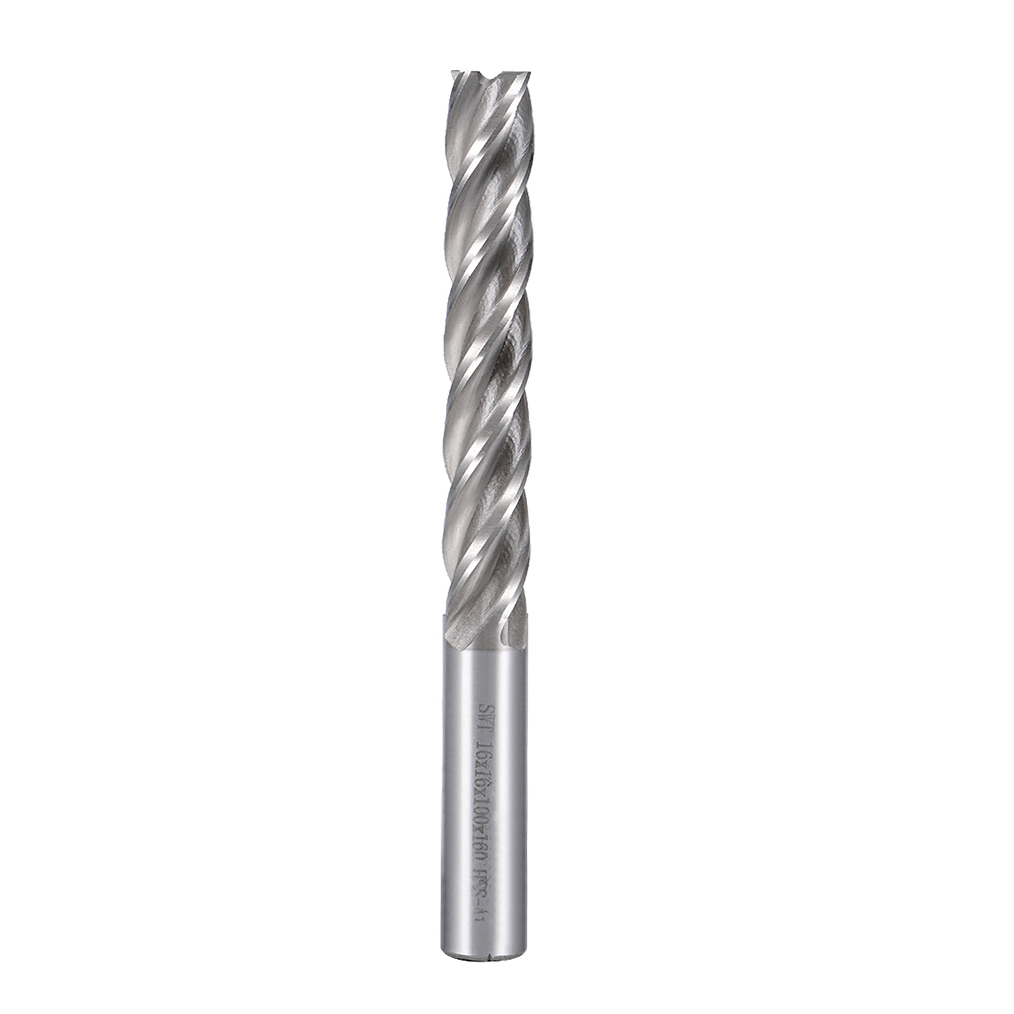 16 x 16 x 100mm HSS-AL 4 Flute Straight End Mill Cutter CNC Router Bits