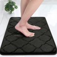 thumbnail image 1 of Non-Slip Bath Mat, Soft Memory Foam Bathroom Mat, Absorbent Bath Mat, Machine Washable - 40 x 60 cm, Black, 1 of 5