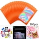 thumbnail image 4 of 100 bolsas de embalaje holográficas herméticas, impermeables y a prueba de olores. naranja, 4 of 9