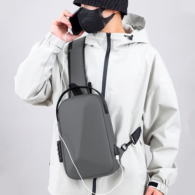 Dvkptbk Large Capacity Outdoor Cycling Messenger Bag for Men Multi-functional USB Charging Shoulder Bag home decor