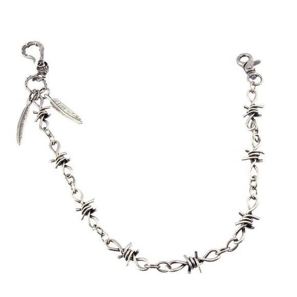 QualitChoice Gothic Hip Hop Punk Trousers Jeans Cuban Wallet Chain Key Silver Link Purse