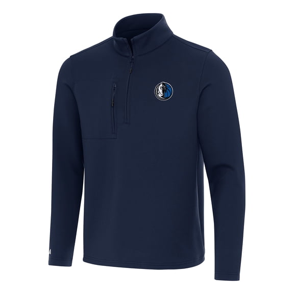 Men's Antigua  Navy Dallas Mavericks Insider Quarter-Zip Top