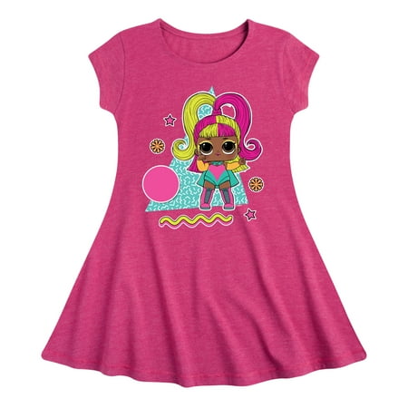 

LOL Surprise! Dolls - Glow Grrrl Retro Styled - Toddler & Youth Girls Fit & Flare Dress