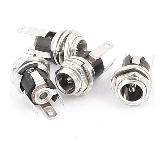 4Pcs 5.5mmx2.1mm DC Power Jack Socket Female Panel Mounting Connector