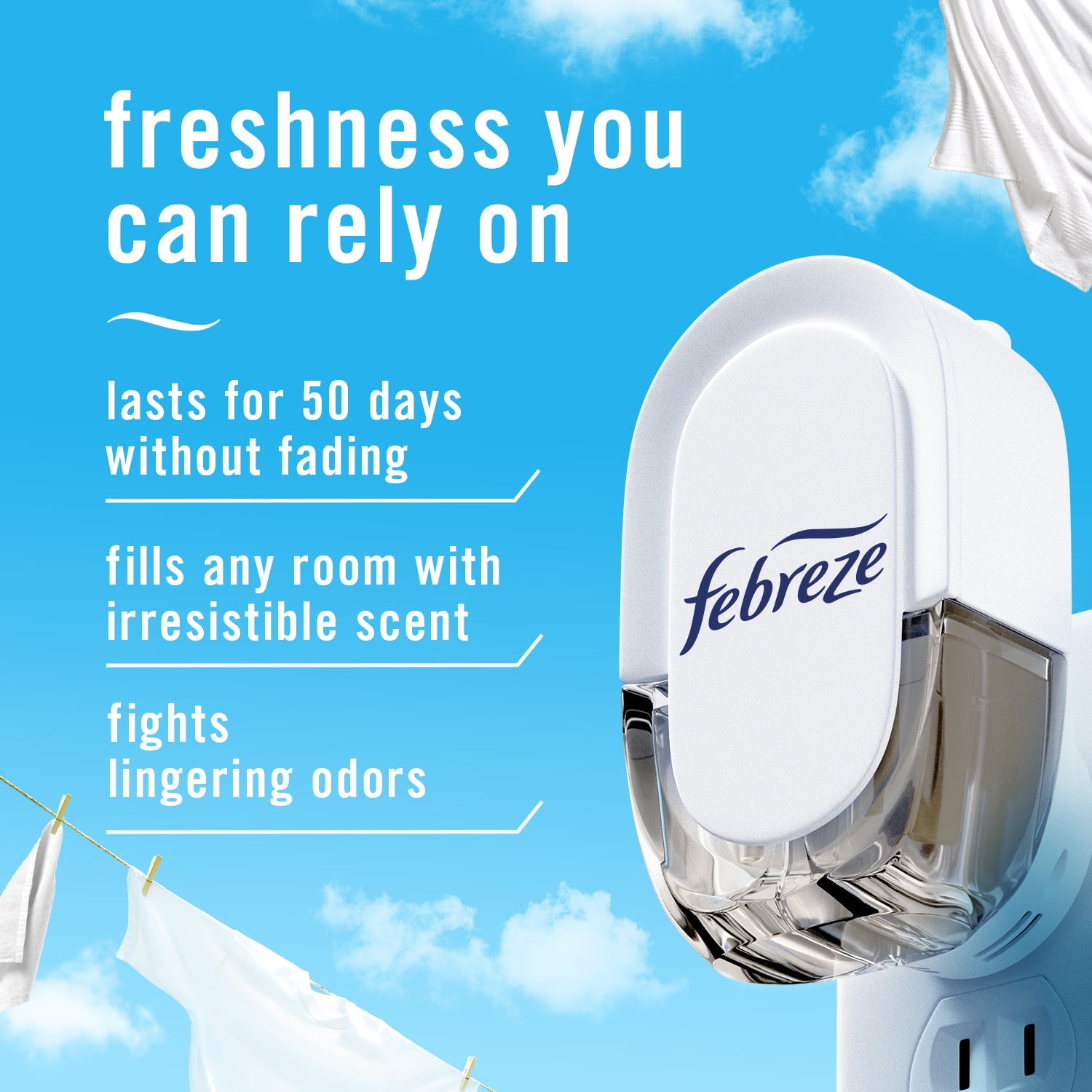(6 pack) Febreze Plug In Air Freshener, Odor-Fighting Scented Oil Refill, Elemental Mix, 3 Refill
