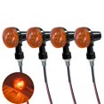 thumbnail image 1 of VRWEARE Universal 4Pcs Motorcycle Turn Signals LED Chrome Front Rear Lights Blinker 12V Compatible with Honda Kawasaki Suzuki Yamaha Harley (Black), 1 of 4