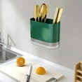 thumbnail image 5 of Countertop Silverware Holder, Silverware Caddy Organizer Holder for forks, Spoons, Knives, Cutlery Caddy with 2 Compartments(Green), 5 of 5