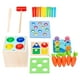 thumbnail image 2 of Juguetes fuertes,Montessori Madera Martilleo Golpeando Juguete Niñas,Juguete de desarrollo temprano para bebés con banco de golpes,Pesca Juego Pelota Golpear Rábano Tirar Golpear,Caja de CUTICAT Juguetes fuertes, 2 of 8