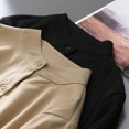 thumbnail image 4 of Blusa de manga larga holgada para mujer, camisa con cuello levantado, estilo primavera y otoño, DF4847, 4 of 4