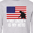 thumbnail image 4 of Inktastic Military Uncle is My Hero Us Flag Long Sleeve Youth T-Shirt, 4 of 5