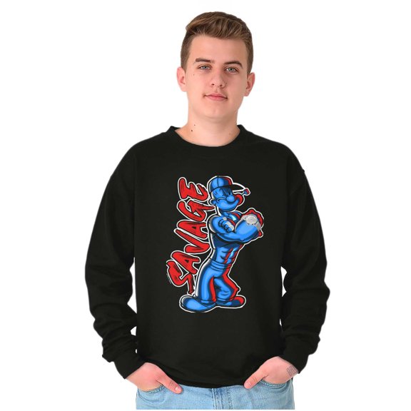 Urban Popeye Drip Savage Cartoon Sweatshirt for Men or Women Brisco Brands S