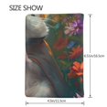 thumbnail image 3 of Pofeuu Colorful Flower Meditating Hamster Print Travel Document Organizer Passport Holder Men Women for Family (6.5 in x 4.5 in),Wallet Holder Credit Card Clutch Bag Case, 3 of 5