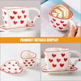 thumbnail image 6 of Heart Shaped Ceramic Mug for Valentine's Day Coffee and Milk Meaningful Daily Use Valentine's Day Decorations, 6 of 7