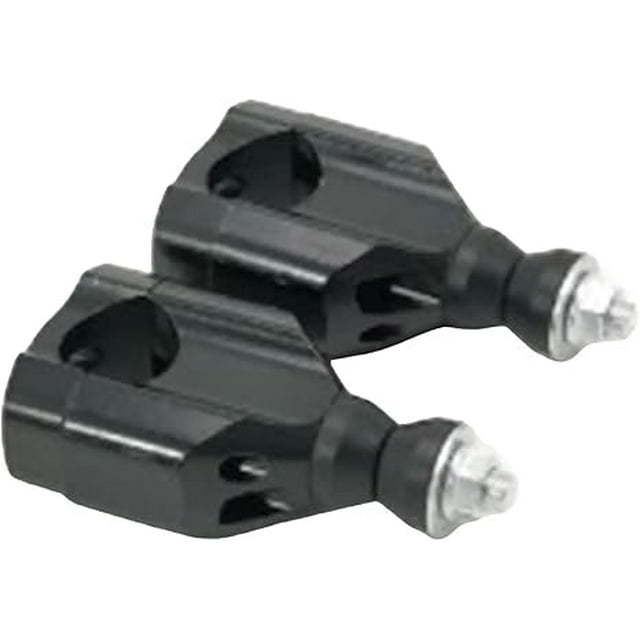 2pcs 1 1/8" 28mm Motorcycle Handlebar Mount Riser Clamp Aluminium Machined Left Right for HandleBar(Silver)
