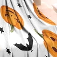 thumbnail image 3 of Halloween Pumpkins Bats and Stars Blanket,Comfortable Soft Flannel Throw Blanket,All Season,Warm Lightweight Blankets for Sofa Bed Couch Living Room Chair,30"x40", 3 of 4