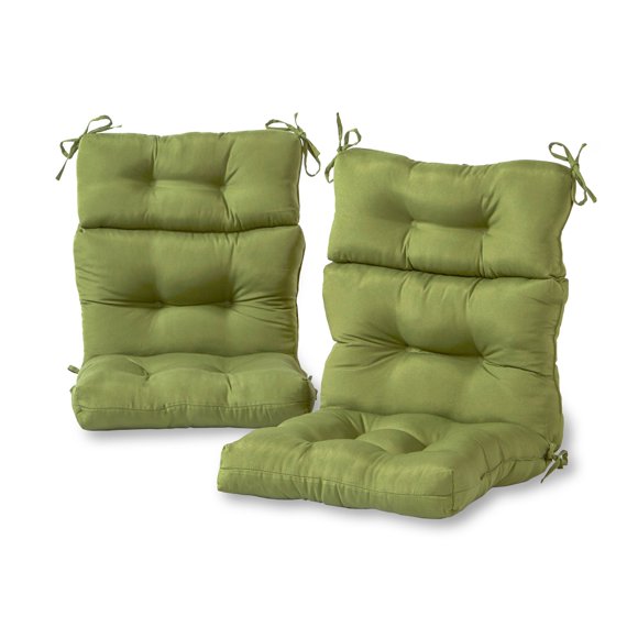 greendale Home Fashions Outdoor 44 x 22-inch High Back chair cushion, Set of 2, Juniper 2 count