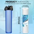 thumbnail image 6 of Metpure Universal 5 Micron 20” x 4.5” Whole House Carbon Water Filter Cartridge Replacement - Coconut Shell Activated Carbon Block CTO. Compatible with Pentek, iSpring, and more. 1-Pack, 6 of 9