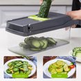 thumbnail image 1 of Cortadora de zanahoria y ajo 8 en 1, máquina multifuncional para cortar en cubitos para cocina casera, 1 of 6