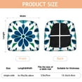 thumbnail image 3 of Blue and Green Modern Art Geometric Seat Covers for Dining Room Chairs Set Of 4,Stretch Printed Washable Chair Seat Cover with Elastic Ties and Button,Removable Waterproof Couch Cushion Covers, 3 of 6