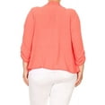 thumbnail image 4 of Plus Size Women's Trendy Style Open Front Solid Cardigan, 4 of 4