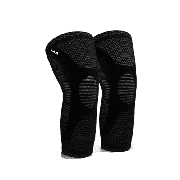 Rodillera Elástica Deportiva De Compresión Para Gimnasios Talla G Lab.G Negro