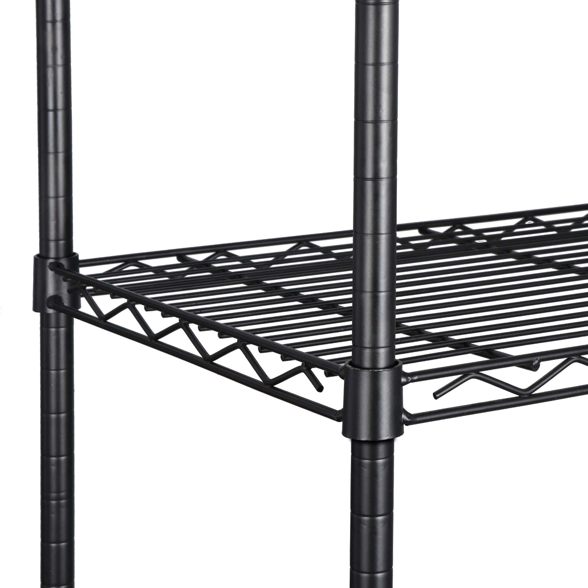 HomGarden 4-Tier Wire Shelving Storage Unit, Heavy-Duty Organizer Wire Rack W/ Adjustable Shelves, 320lbs Capacity