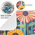 thumbnail image 3 of Yayeee Dish Drying Mat for Kitchen Counter Ultra Absorbent Easy Clean Pad 18x16", Orange Colorful Flowers, 3 of 7
