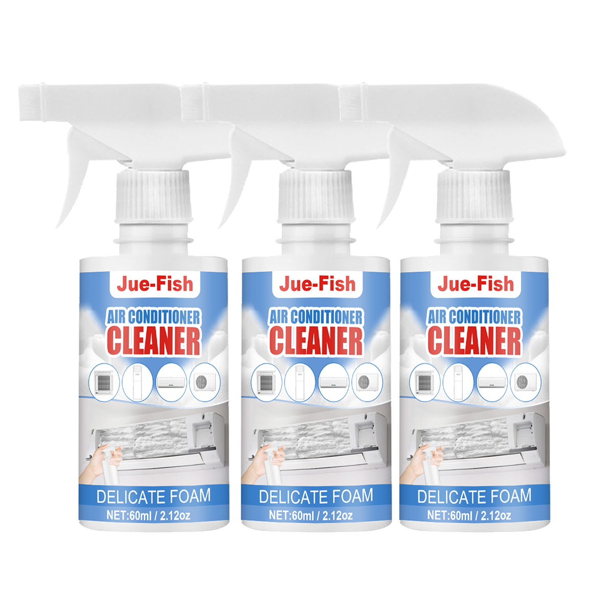 Smrinog Air Conditioner Cleaner Foam Spray, 60ml Household Air