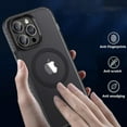 thumbnail image 5 of Magnetic Case for iPhone 14 Pro Max Phone Case Compatible with MagSafe Shockproof Protection Slim Translucent Matte Cover for iPhone 14 Pro Max 6.7" - Black, 5 of 16