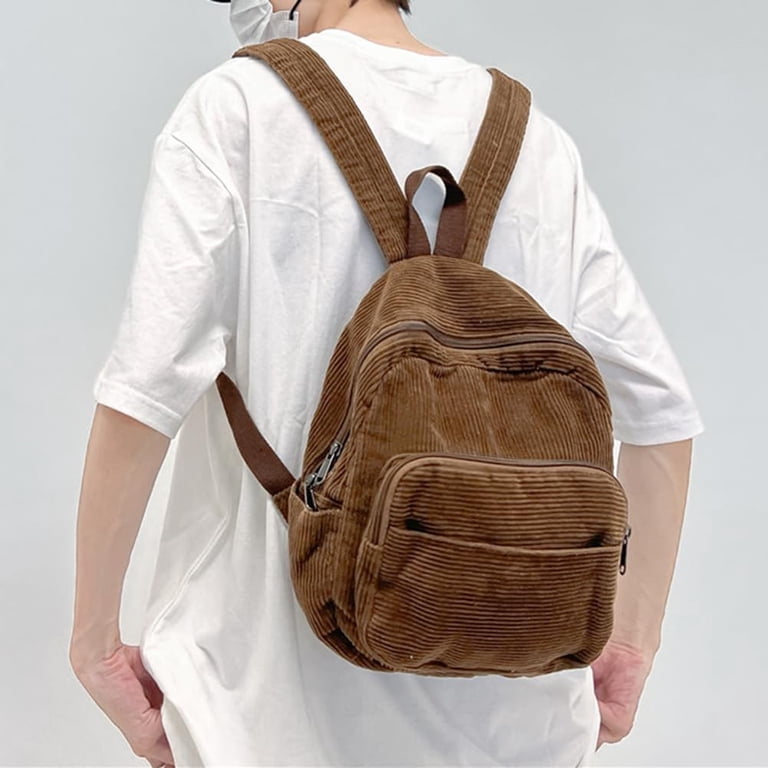 HMSHA Mini Backpack Purse for Women Small Corduroy Backpack  display picture 1