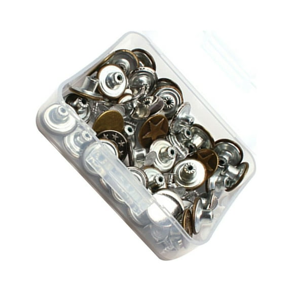 Milisten 40Pcs Metal Buttons for Jeans Jackets Craft Sewing Accessories