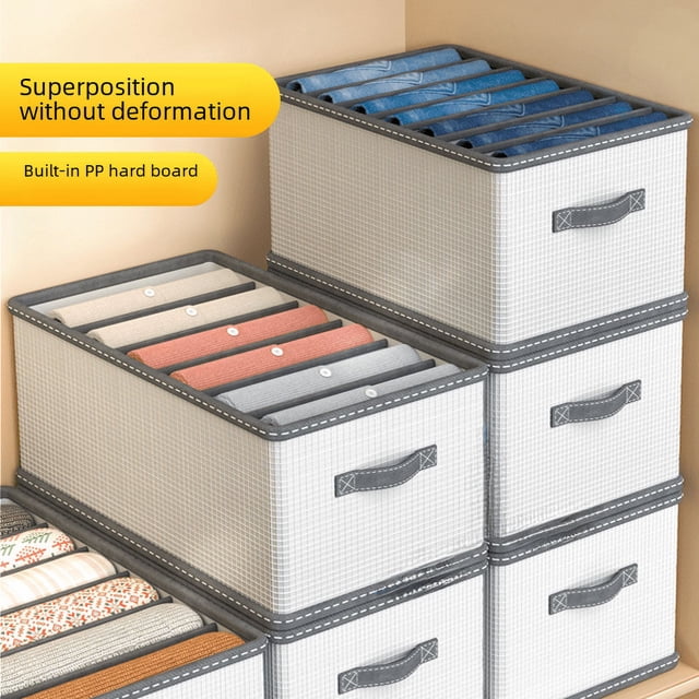 Caja de almacenamiento de ropa de gran capacidad, armario de artefactos de almacenamiento de pantalones plegables para el hogar, caja de almacenamiento de ropa