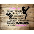 thumbnail image 2 of Decal ~ I'M A COUNTRY LISTENIN, DIRT RIDIN COVERED IN MUD KINDA GIRL: WALL DECAL 18" X 21", 2 of 5