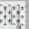 thumbnail image 5 of Ambesonne Fleur De Lis Valance & Curtain, Abstract Lily Dots, 55"x30", Black White, 5 of 6