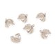 thumbnail image 1 of Brass Ice Pick Pinch Bails Leaf Platinum 9x7x4.5mm Inner: 4x5mm Hole: 1mm pin: 0.9mm., 1 of 3