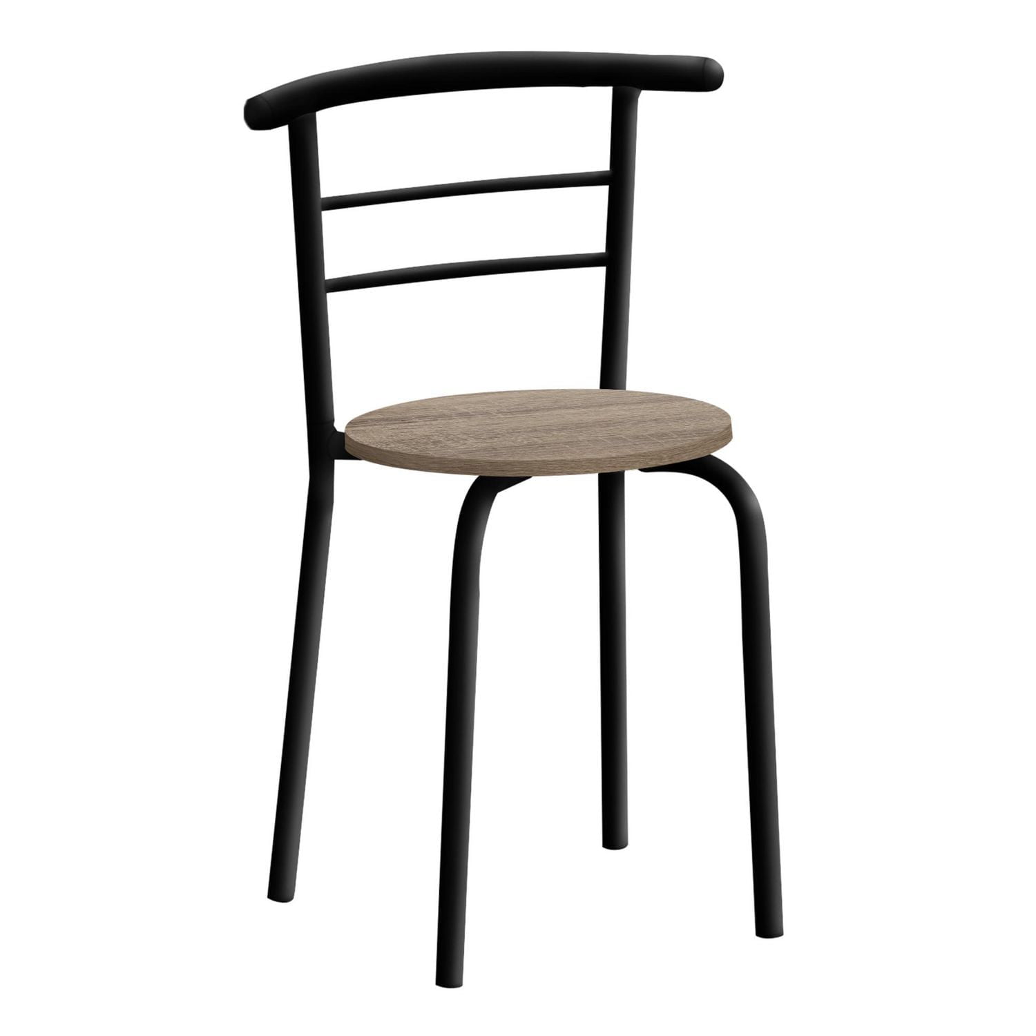 Monarch Specialties Ensemble De Table À Manger, Ensemble 3pcs, Petit, 32" L, Cuisine, Métal, Stratifié, Brun, Noir, Contemporain, Moderne