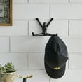thumbnail image 2 of Danya B. Athlete Sculpture Cast Iron Wall Mount Double Hook (Set of 2) - Black, 2 of 5